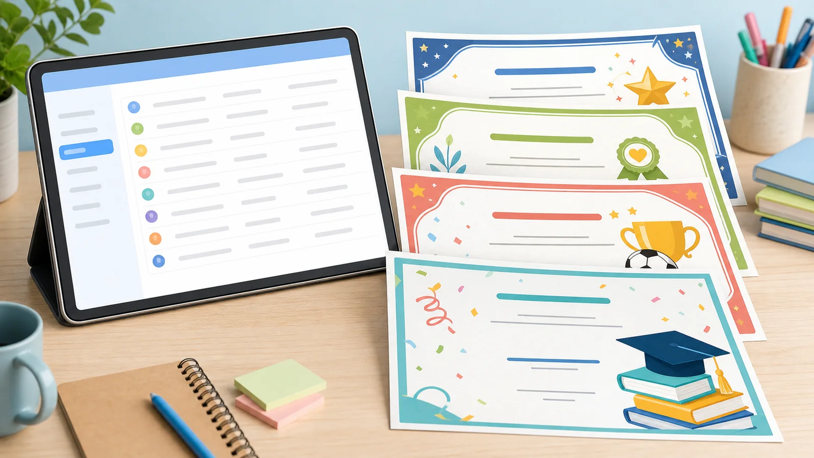 Certificate Generator batch mode creating multiple printable certificate pages